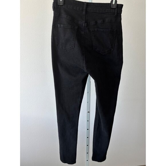 Distressed Jeans 13 Black Skinny High Waist Grunge Streetwear Urban Chic - Picture 4 of 12